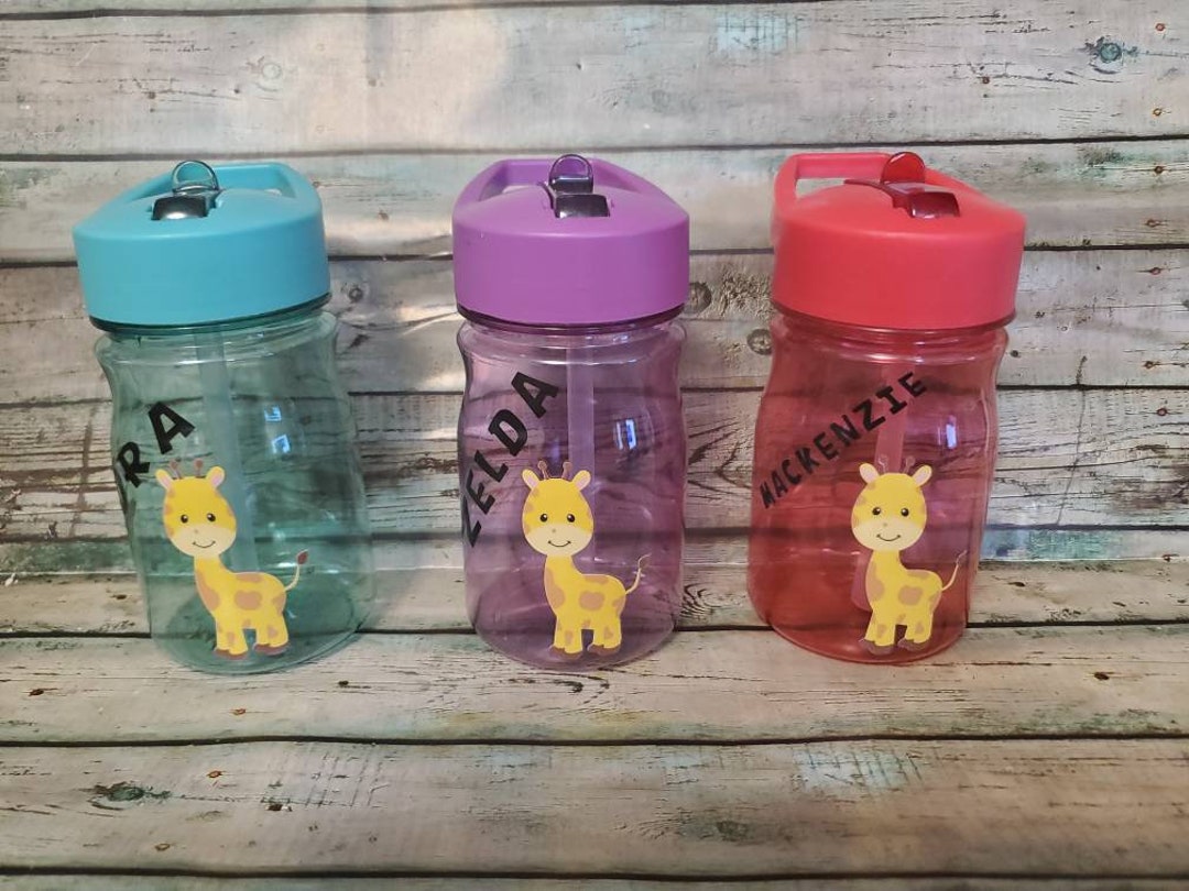 Giraffe Water Bottle, Personalized Giraffe Water Bottle, Giraffe Bottle