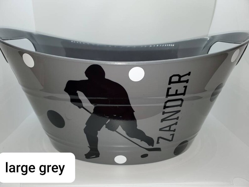 Hockey Easter Basket Personalized Easter Basket Toy Bucket Etsy