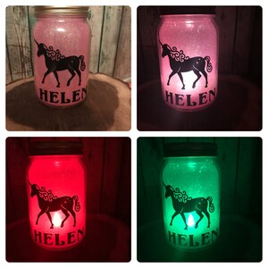 Unicorn NightLight, Mason Jar Light, Mason Jar, Lights, Personalized Jar Light, Jar Nightlight, Nightlight, Kids Light, Unicorn Light, Gifts