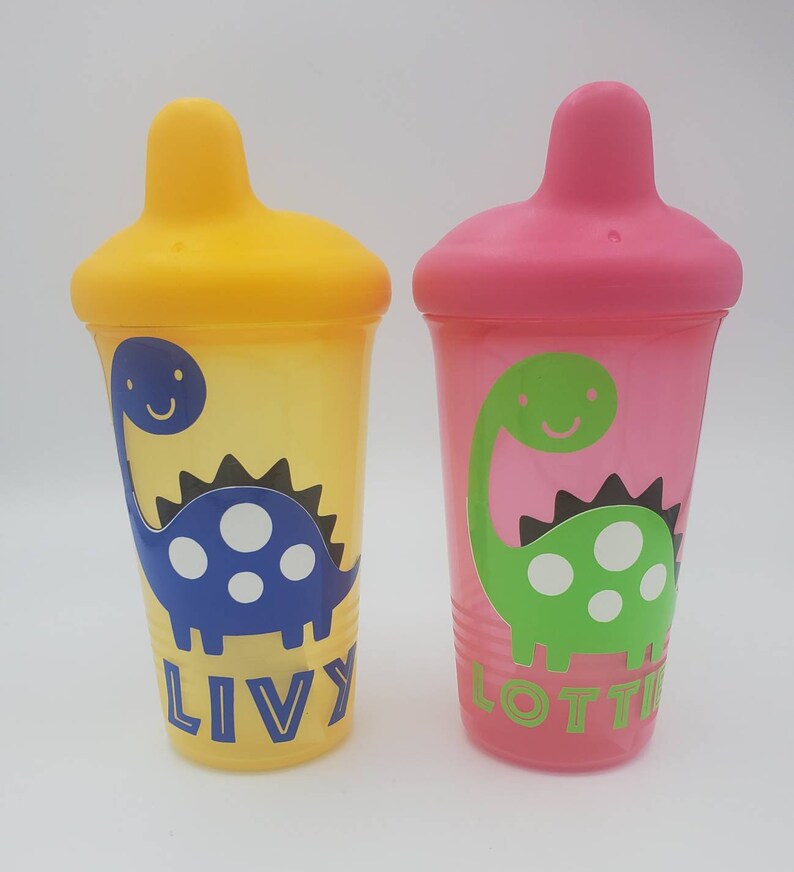 Dinosaur Sippy Cup Dino Sippy Cup Cute Dino Sippy Cup Etsy