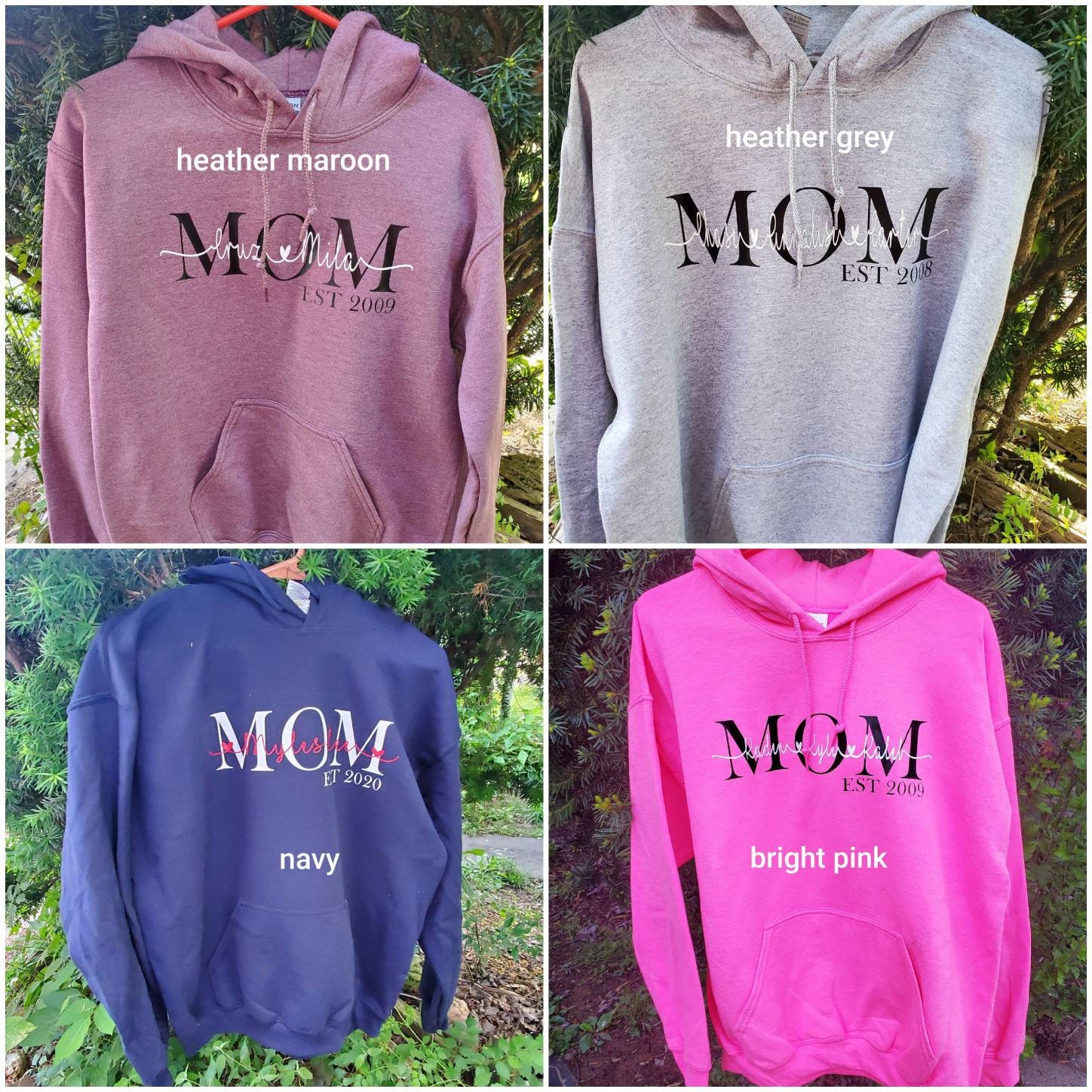 Mom Hoodie Personalized Mom Sweatshirt Mother's Day - Etsy