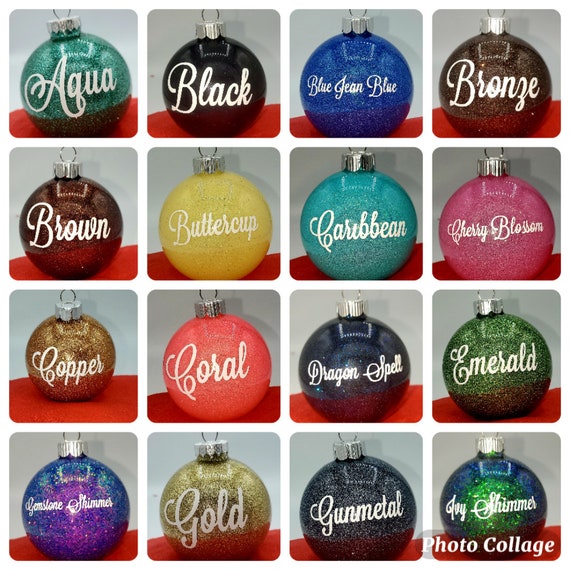 Plastic Christmas Ball Family Ornaments Ball Christmas Etsy