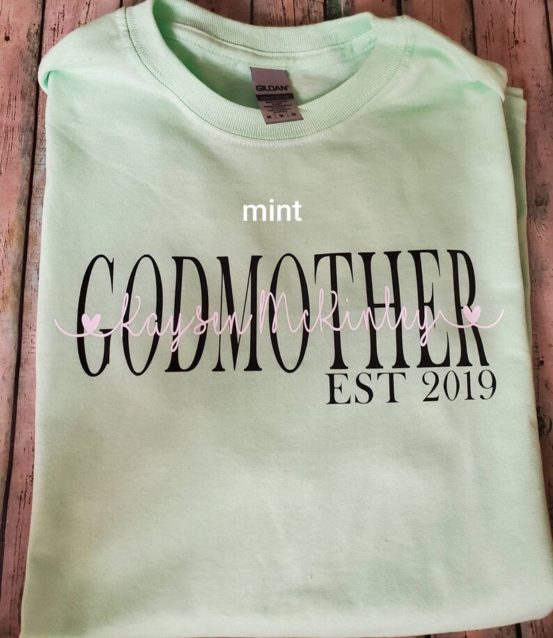 Godmother Tshirt Personalized Godsister Shirt Mother's Etsy