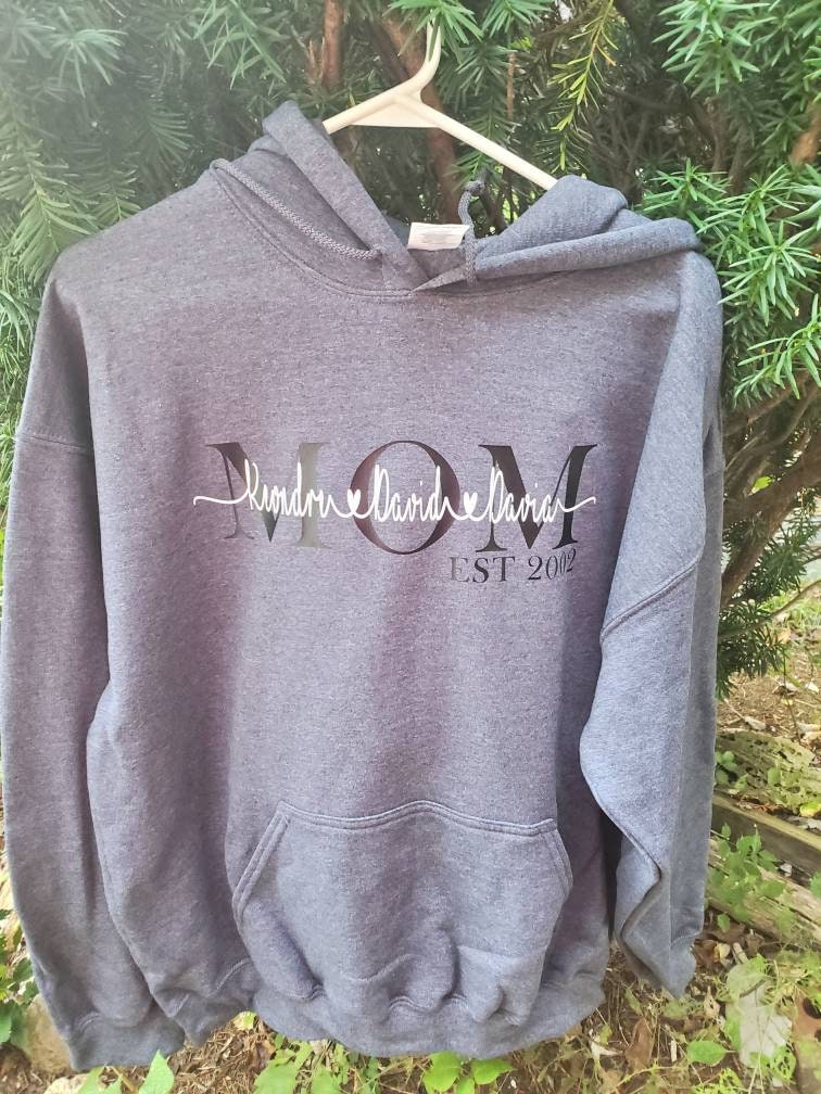 Mom Hoodie Personalized Mom Sweatshirt Mother's Day - Etsy