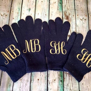 Monogram gloves, Gifts under 10, Bridesmaid gifts, Personalized Gift for her, Monogram, Girlfriend gift, personalized gift, custom gift