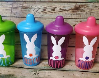 Easter Bunny Sippy Cup,  Baby Sippy Cup, Cute Easter Sippy Cup, Personalized Easter Sippy Cup, Personalized Sippy Cup, Easter Sippy for kids