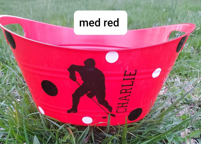 Hockey Easter Basket Personalized Easter Basket Toy Bucket Etsy