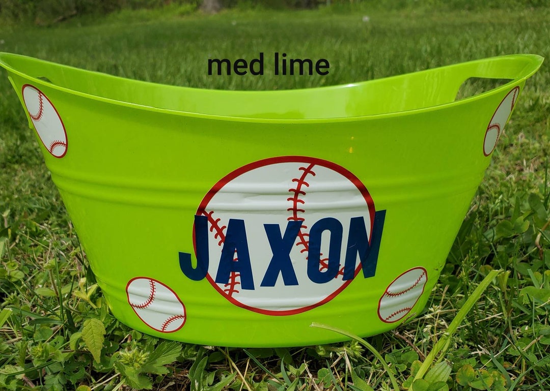 Baseball Easter Basket, Personalized Easter Basket, Toy Bucket, Gift