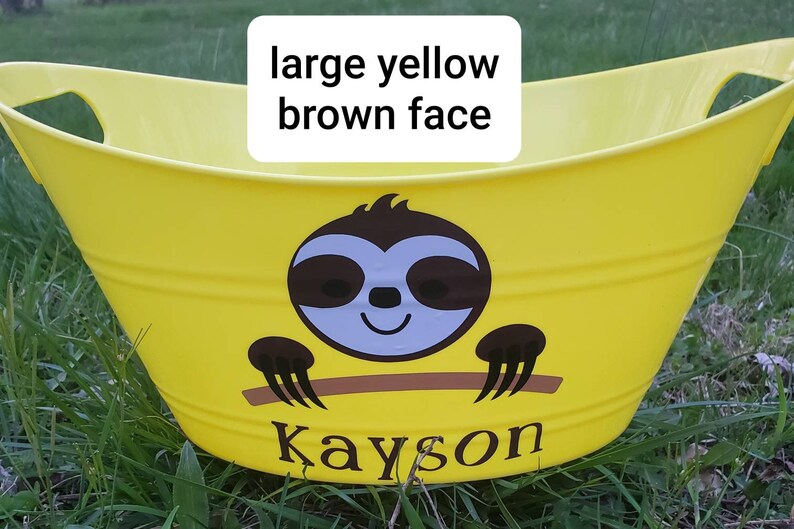 Sloth Easter Basket Personalized Easter Basket Toy Bucket - Etsy