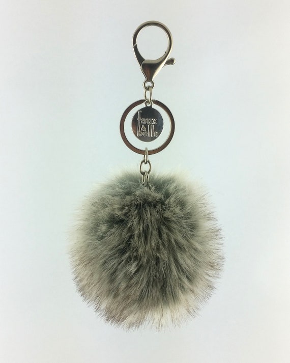 Blue Chinchilla Fur Bag Charm