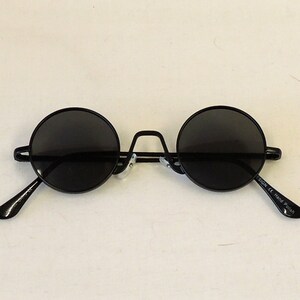 Frankie Black  Round  Sunglasses  1930s 1940s style  UV400