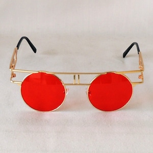 Red Gold  Art Deco 1920s 1930s style Sunglasses  UV400