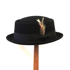 Black Pork Pie Hat - Etsy display picture 2