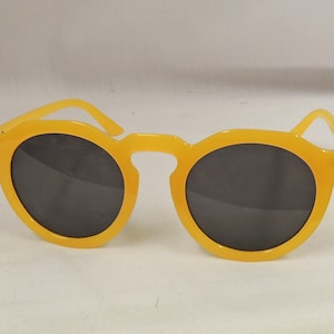 Nora Sunglasses Mustard Yellow 1930s 1940s style UV400 image 1
