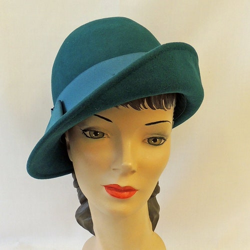 Teal Vintage Style 1930s 1940s Inspired 