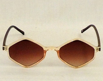 Molly Sunglasses  Clear Umber   1930s 1940s style  UV400