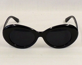 Black Oval Retro Kurt Cobain Sunglasses Vintage 1990s Style  display picture 1