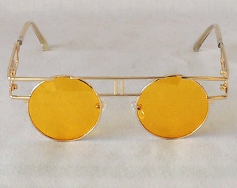 Yellow Gold  Art Deco 1920s 1930s style Sunglasses  UV400