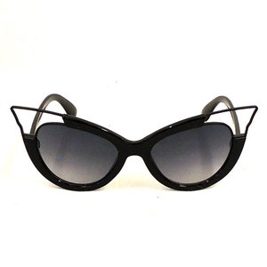 Gafas de sol Kitty Black Cateye estilo años 50 UV400