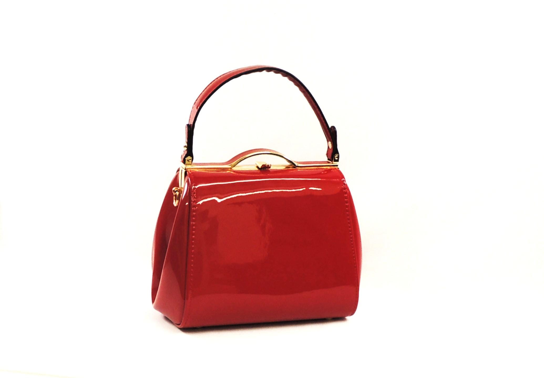 1940s Red Handbag - Etsy