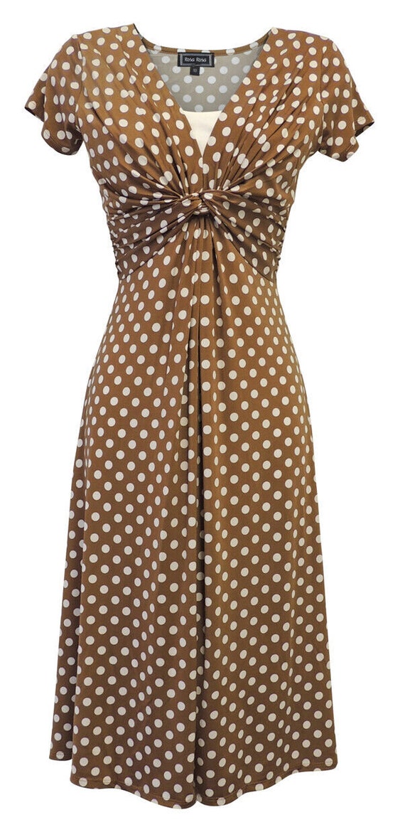 Retro 1940s Style Polka Dot Tea Dress Perfect for the Goodwood Revival Etsy