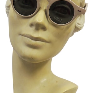 1940s Sunglasses, Glasses & Eyeglasses History Sunglasses Beige 1930s 1940s style UV400 $12.89 AT vintagedancer.com