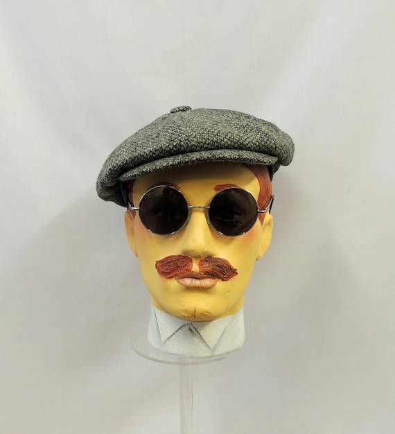 Mens Silver Round Sunglasses 1930s 1940s style UV400