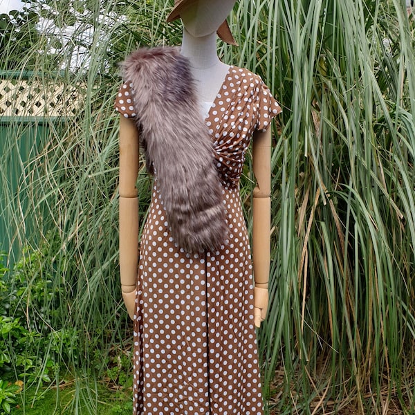 Retro 1940er Jahre style Polka Dot Tea Kleid Perfekt für das Goodwood Revival