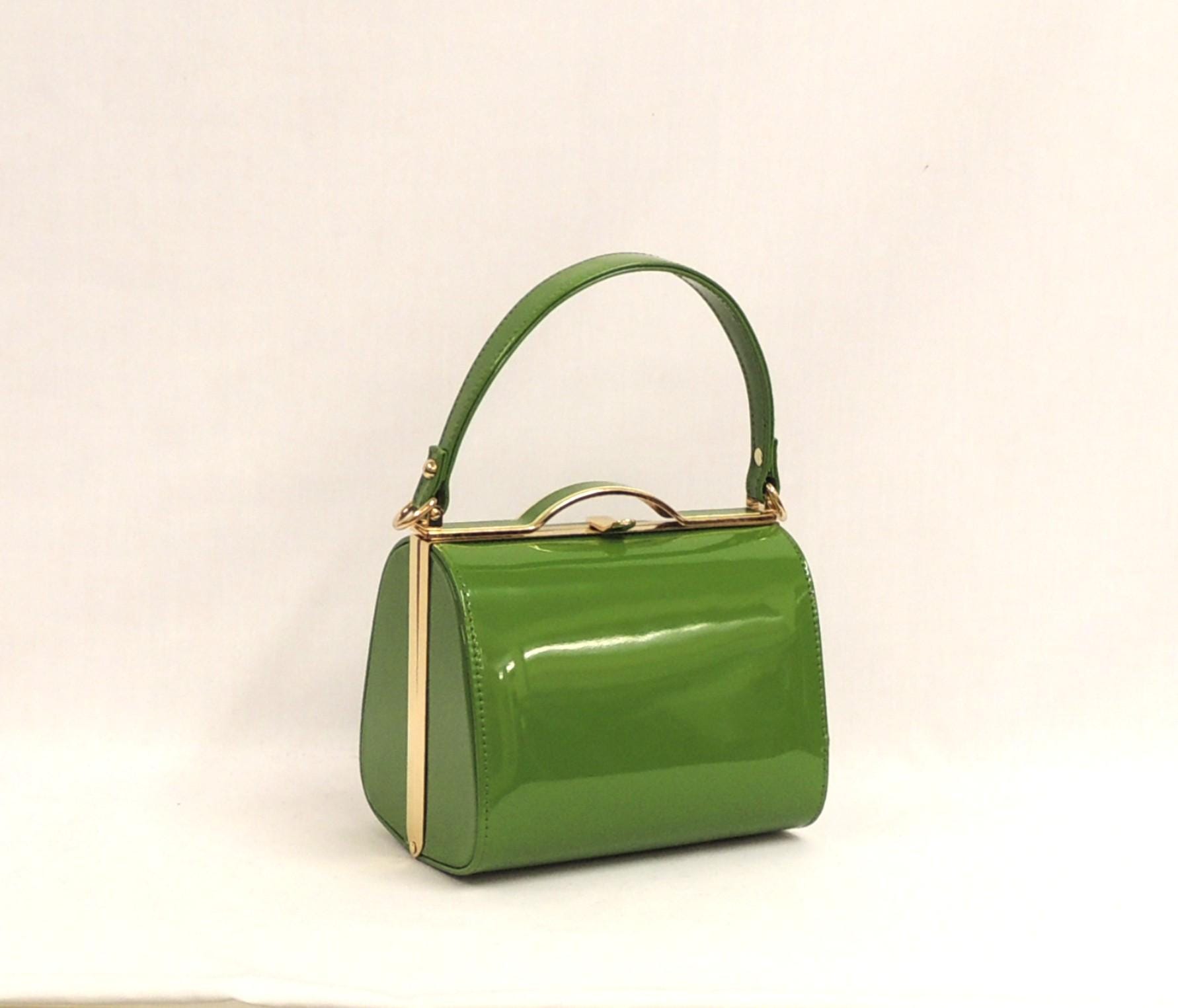 H*o様 A.D.M.J. ハンドバッグ オリーブグリーン Audrey Deco Olive Green Vintage Style 1940s 1950s Top Handel