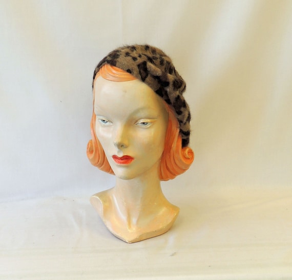 Brown Leopard Super Soft Angora Blend Classic 1930 display picture 1