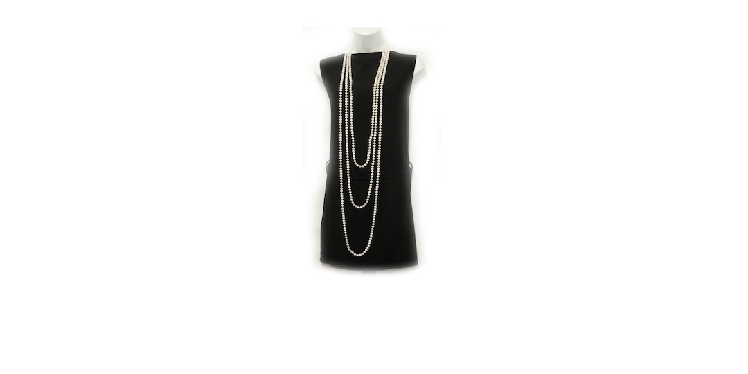New 1920’s Vintage Style Long Charleston Flapper Necklace Faux Pearl ...