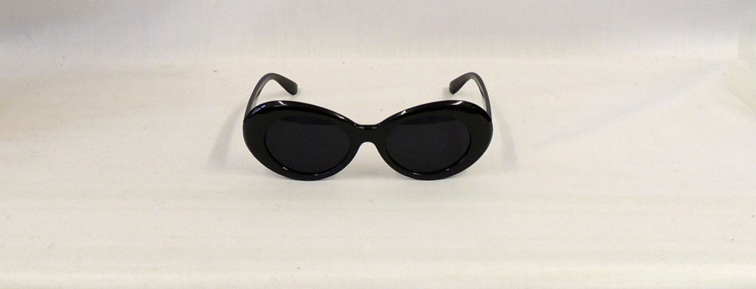 Vintage 1990\'s Cobain style, Grunge, Sunflower brand matte black sunglasses Nirvana Vintage Style Sunglasses Kurt COBAIN INDIE Round MOD  main image 3