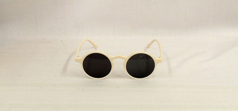 Norma Beige round Sunglasses 1920s 1930s style UV400 image 1