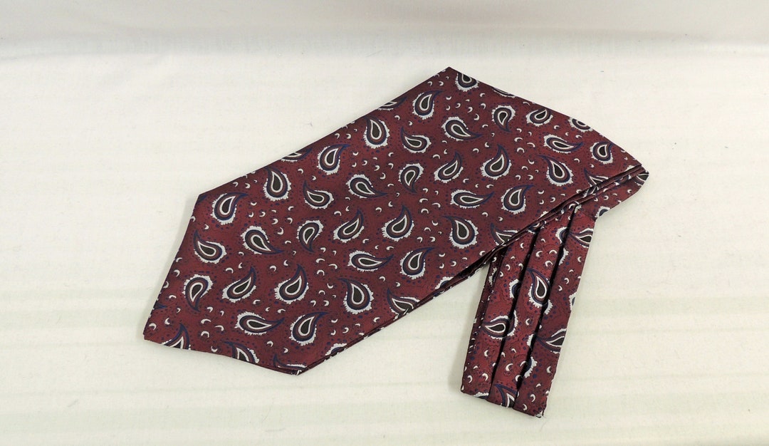 Burgundy Paisley Men's Cravat 1930s 1940s Vintage Style - Etsy UK