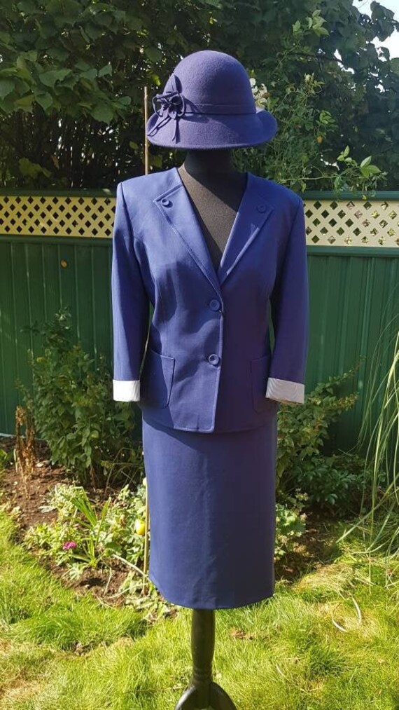 Navy 1940s skirt cheap
