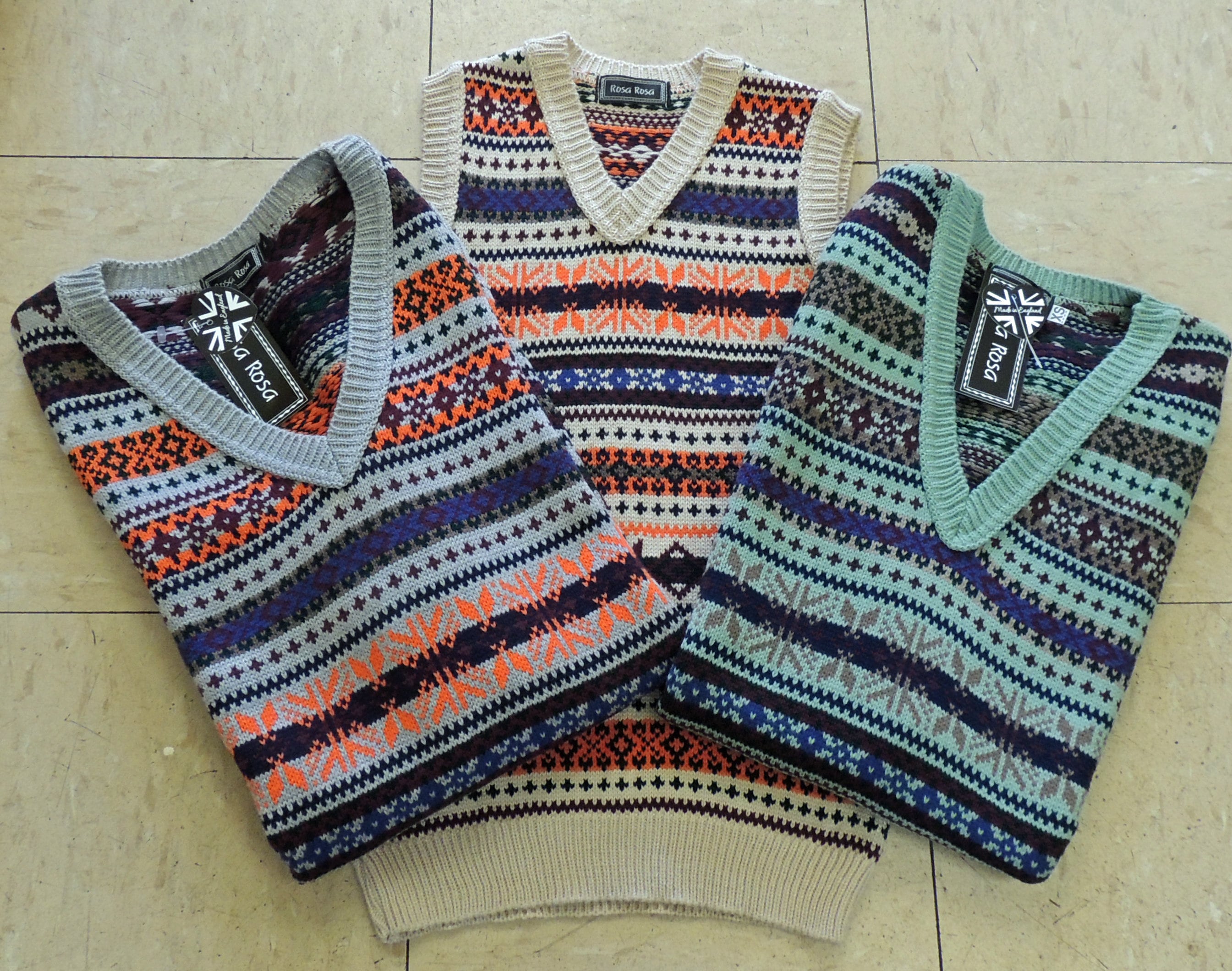 Image of Mens Vintage Style 1930's 40's Ww2 Wartime Fair Isle Knit Sleeve Less Slip Over Pull Tank Top