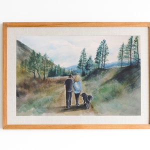 手描きの特別な思い出、風景、景色、建築物写真からの水彩画、カップル/家族、個人的な贈り物、記念日