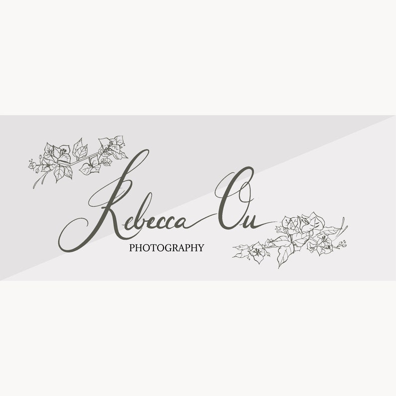 Customized minimalist handwritten lettering name with flower illustration for personal website and small businesses image 3