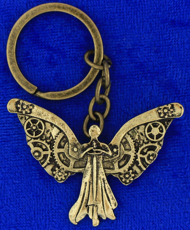 Angelic Clockwork Necklace or Keychain Gears Mortal Instruments image 3