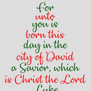 Luc 2.11 de For Unto You Is Born This Day - téléchargement numérique SVG, PNG