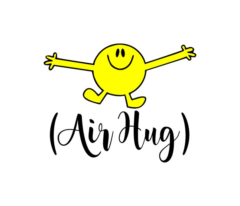 Air Hug Smiley  SVG PNG DIgital Download image 1