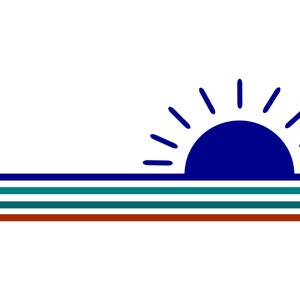 Sun with Lines - SVG, PNG Digital Download