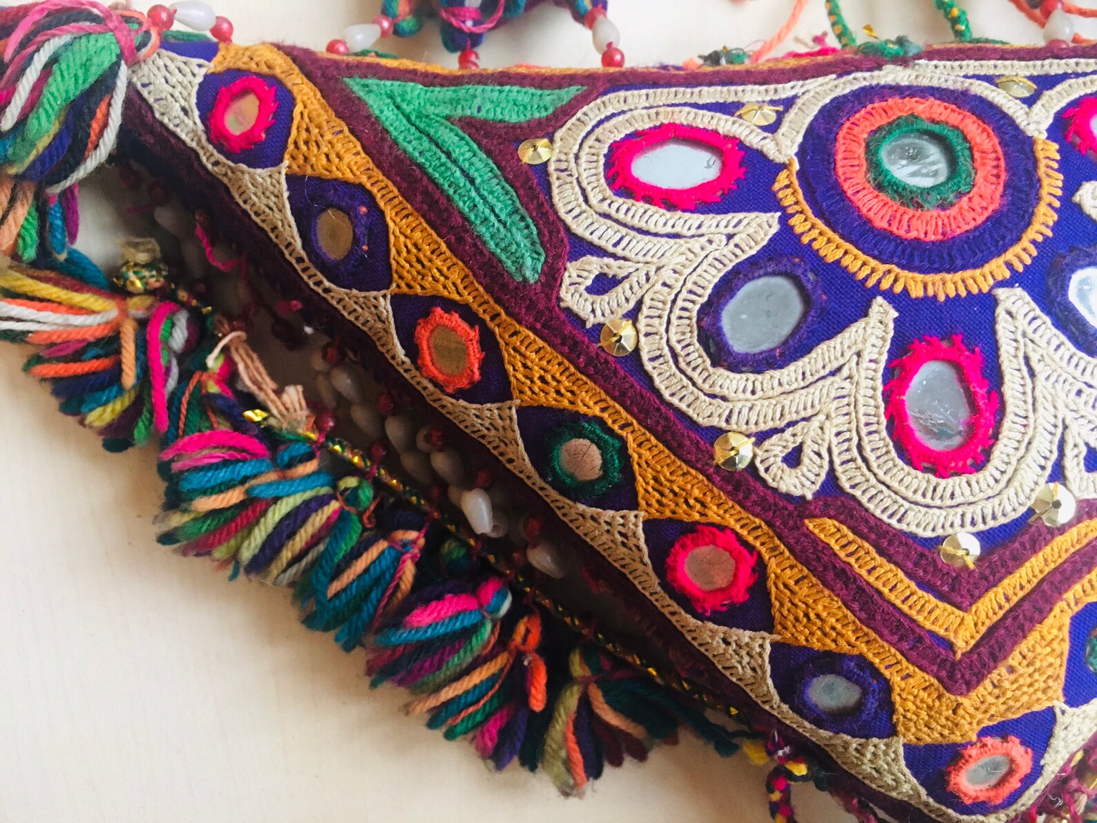 Indian Embroidered Wall Hanging Etsy