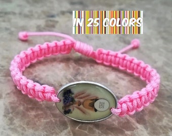 Pulsera de primera comunión para niñas - Regalo de la Santa 1ª comunión, pulsera de confirmación, regalo de bautismo católico niña, regalo de padrinos para ahijada