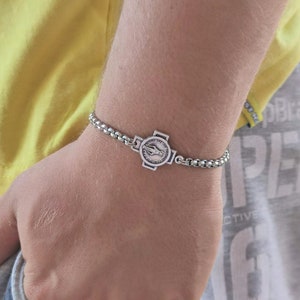 Reversible Miraculous Medaille Armband - Kreuz Charm Armband - für Männer, Frauen oder Kinder, Jungfrau Maria Armband, katholischer Schmuck, Kettenarmband