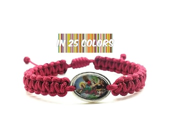Pulsera San Miguel para niños, pulsera niño, regalo primera comunión, joyería niños, regalo madrina, regalo bebé niño, pulseras niños