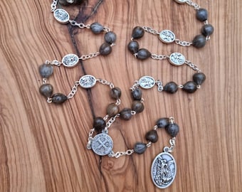 Coroncina del Rosario di San Michele Arcangelo - Rosario delle lacrime di Lavoro - Coroncina dell'angelo custode - Rosario fatto a mano - Regalo di benedizione