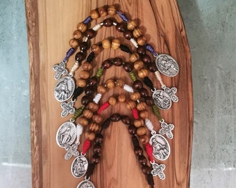 Pocket Rosary, Catholic Chaplet, Rosary Chaplet, Wooden Rosary, Chaplet of Divine Mercy, Saint Chaplets, Prayer Beads, Confirmation Gift