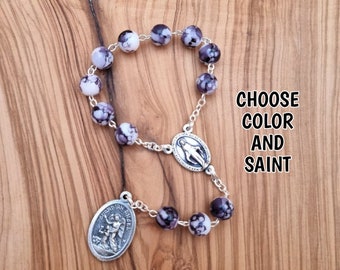 St Raphael Archangel Rosary, St Raphael Chaplet, Saint Rosary, Guardian Angel For Car, Catholic Chaplet, Car Rosary, Pocket Rosaries