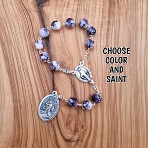 St Raphael Archangel Rosary, St Raphael Chaplet, Saint Rosary, Guardian Angel For Car, Catholic Chaplet, Car Rosary, Pocket Rosaries